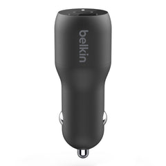 Belkin 37W Dual USB-C/USB-A Power Delivery PPS Car Charger Black