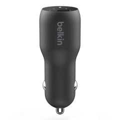 CCB004btBK 37W Dual USB-C/USB-A Power Delivery PPS Car Charger Black