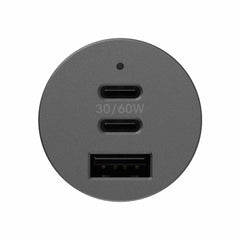 7880899 Premium Pro Dual USB-C Car Charger w/Extra USB-A 72W Black