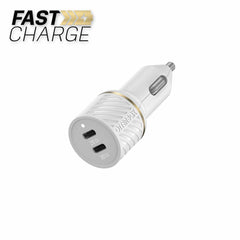 7881014 Dual USB Premium Fast Charge Car Charger PD 30W + PD 20W White