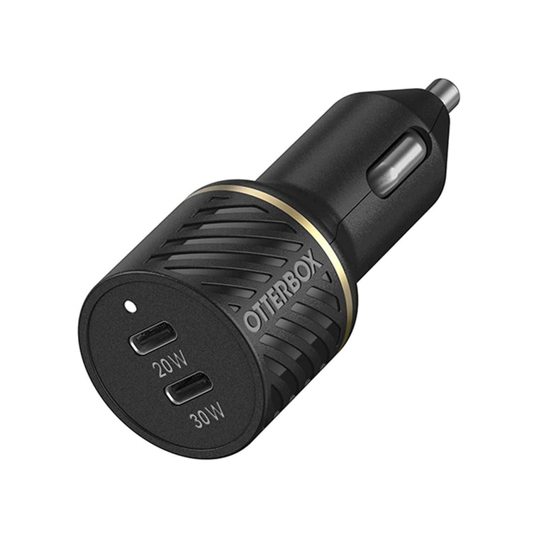 7881012 Dual USB Premium Fast Charge Car Charger PD 30W + PD 20W Black