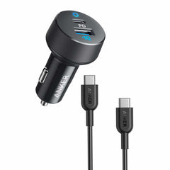 Anker 35W Car Charger 2-Port USB-A/USB-C with USB-C Cable Black