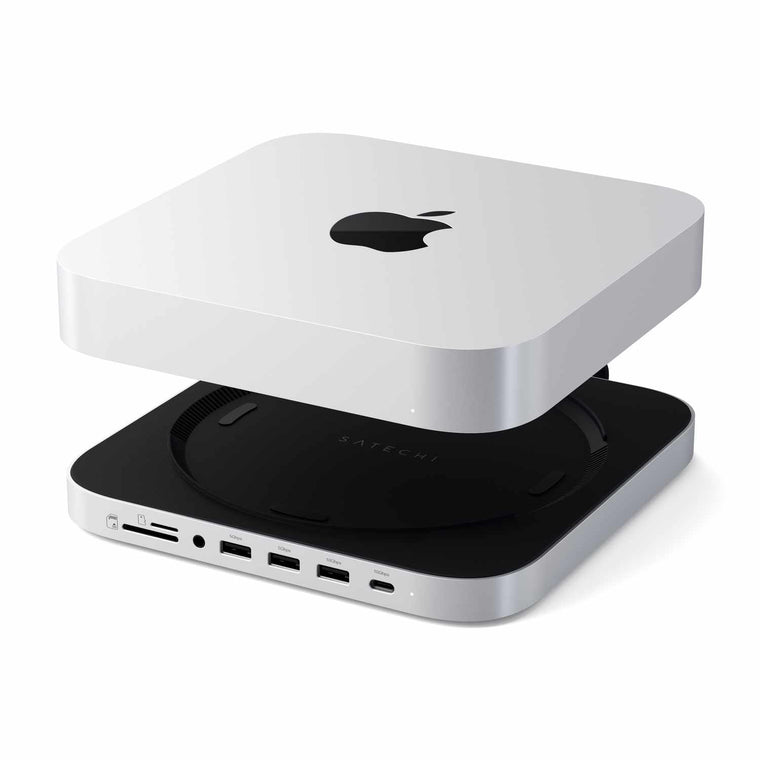 STGMMSHS Stand & Hub for Mac Mini/Studio With NVMe SSD Enclosure Silver