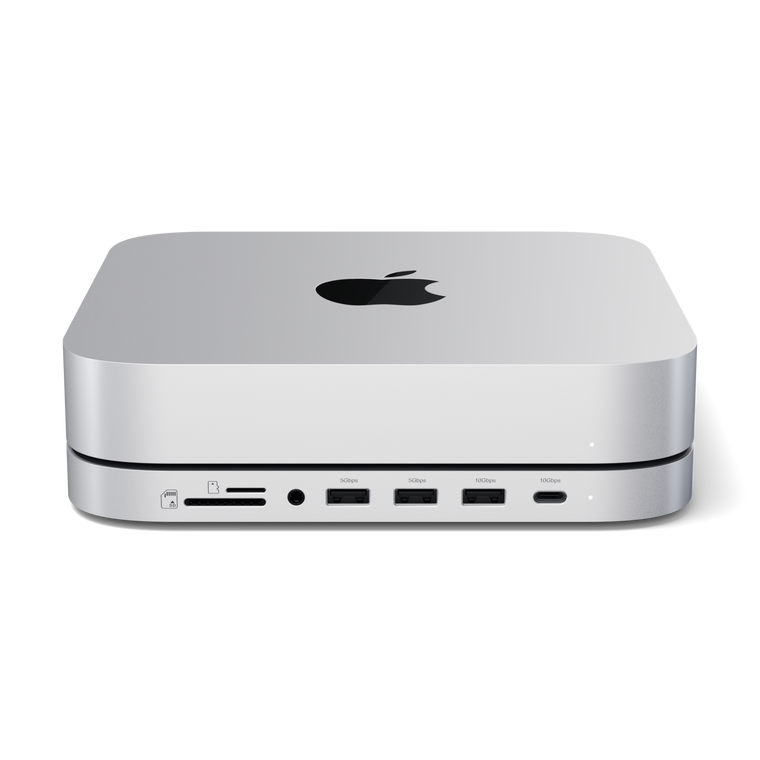 STGMMSHS Stand & Hub for Mac Mini/Studio With NVMe SSD Enclosure Silver