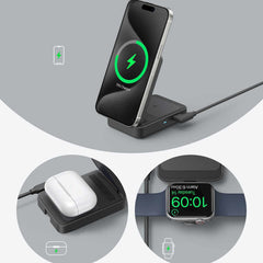 Anker MagGo Qi2 3-in-1 Wireless Charging Station 15W Black