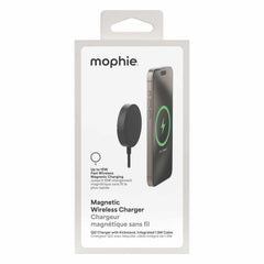 mophie Qi2 Compact Wireless Charger 15W with Built-in Kickstand Black