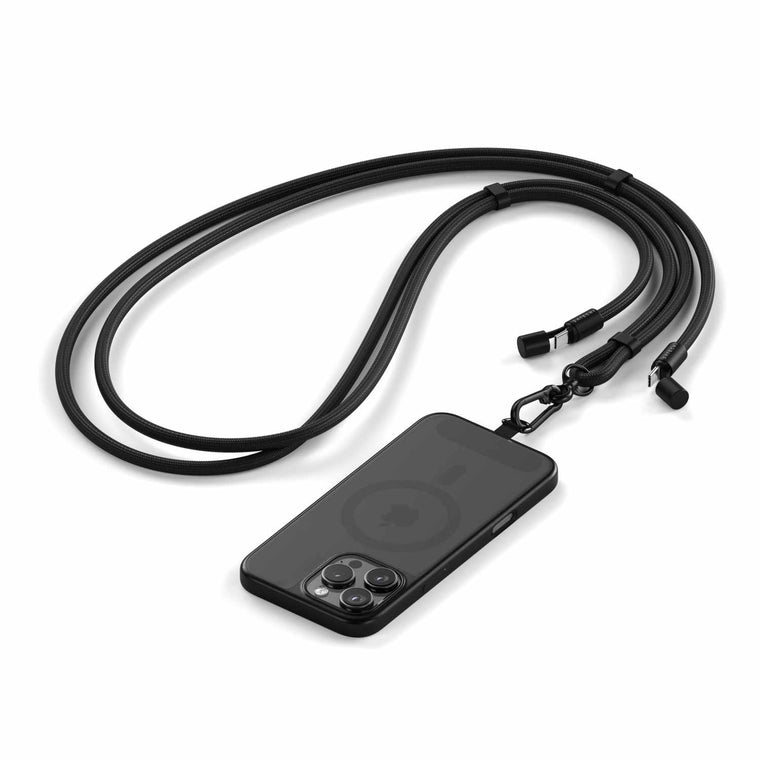 Satechi OntheGo Crossbody Lanyard USB-C Cable Black