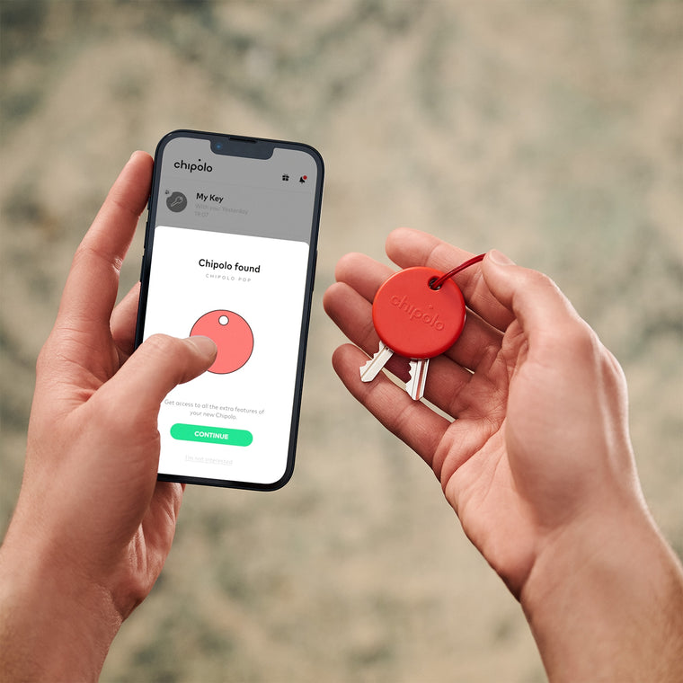 RWS.0000003 POP Tracking Tag (Works with Google’s Find My Device or Apple Find My) Red
