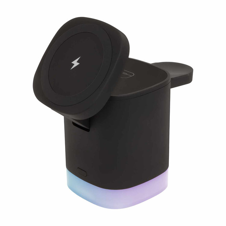 Helix/Retrak Lucid Charge LED 3-in-1 Wireless Charging MagSafe LED Valet Black