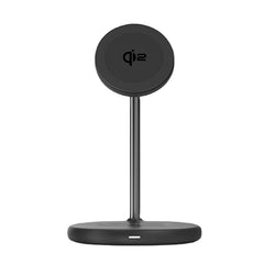 Blu Element Qi2 2-in-1 Wireless Charging Stand 15W MagSafe-Compatible Black