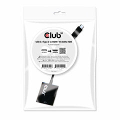 Club3D USB-C 3.1 Gen 1 to HDMI 2.0 4K60HZ HDR Active Adapter Black