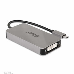 Club3D USB-C to DVI I Dual Link Support 4K30HZ Resolutions- HDCP OFF Adapter Gray