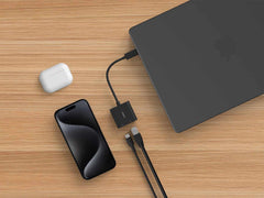 Belkin USB-C to Ethernet + Charge Adapter 100W Black