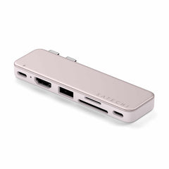 Satechi 6 Port USB-C Snap Hub Blush for MB Neo 13-inch A18 Pro 2026