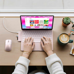 Satechi 6 Port USB-C Snap Hub Blush for MB Neo 13-inch A18 Pro 2026