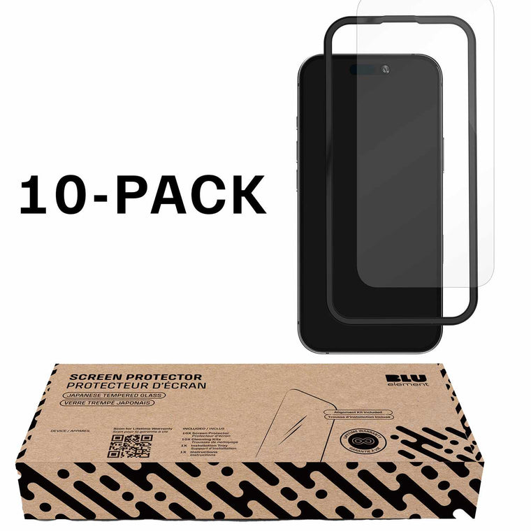 BETG10PIP16 Tempered Glass Screen Protector BULK 10-Pack iPhone 16/15