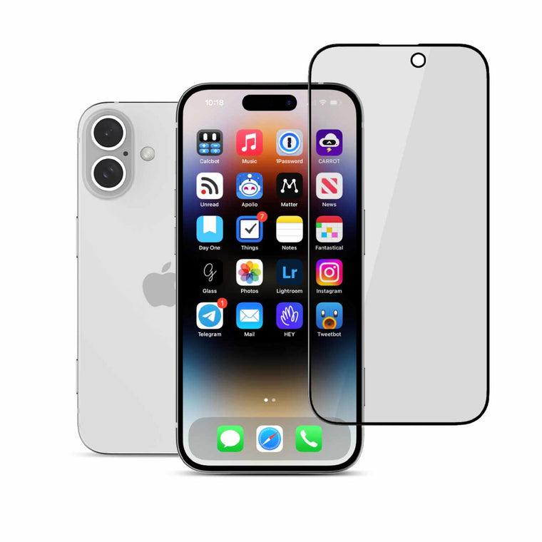 22 Cases Privacy Tempered Glass for iPhone 16/15