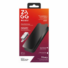 ZAGG InvisibleShield Glass Elite 2-Way Privacy Screen Protector for iPhone 17e/16e/14/13 Pro/13