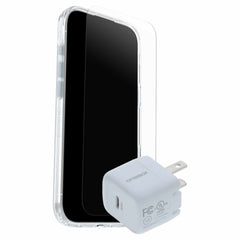 OtterBox Protection+Power Kit (Symmetry Clear MagSafe w/Glass + Wall Charger 30W White) Clear for iPhone Air