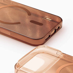 Ideal of Sweden Glitter Glow MagSafe Case Mocha Mousse for iPhone 17 Pro