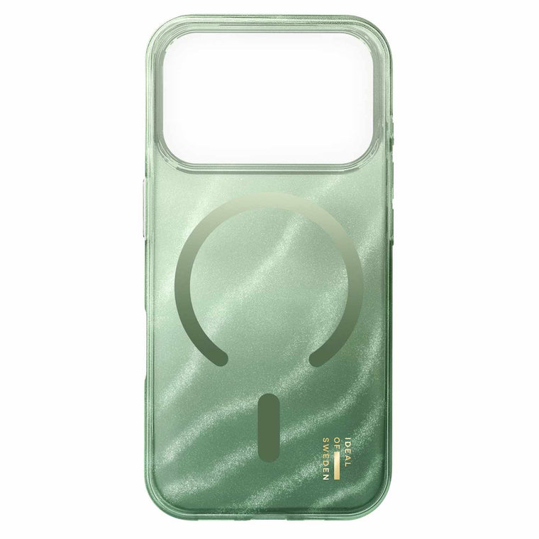Ideal of Sweden Glitter Glow MagSafe Case Sage Green for iPhone 17 Pro