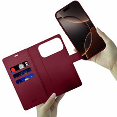 Blu Element Folio 2-in-1 Case Burgundy for iPhone 18 Pro/17 Pro