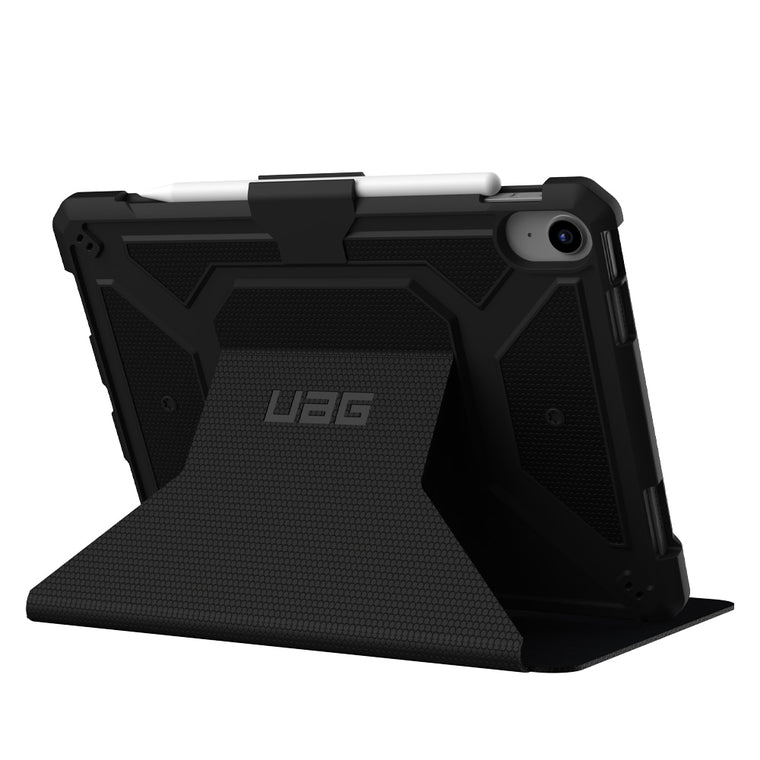 123396114040 Metropolis Folio Rugged Case iPad 11 2025 (11th Gen)/(10th Gen) Black