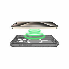 ITSKINS Supreme_R Clear MagSafe Case Graphite for iPhone 15 Pro Max
