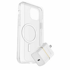 OtterBox Protection+Power Kit (Symmetry Clear Magsafe Glass+ Wall Charger 30W White) for iPhone 15 Plus