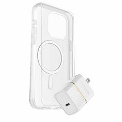 OtterBox Protection+Power Kit (Symmetry Clear Magsafe + Wall Charger 30W White) for iPhone 15 Pro Max