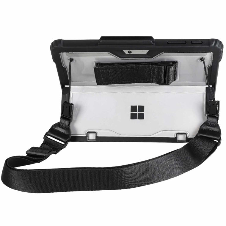 QHDZCASMSSFP8JBK Rugged Case with Hand Strap and Shoulder Strap Surface Pro 8 Clear Black