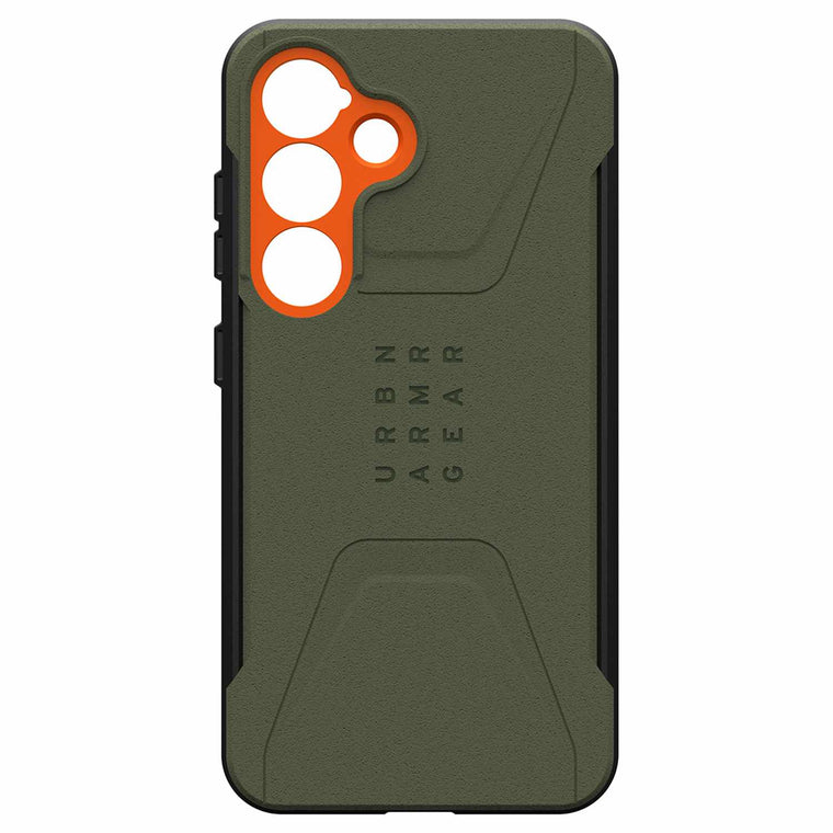 214475117297 Civilian Pro Rugged Case w/Magnet Galaxy S25 Olive Drab/Orange
