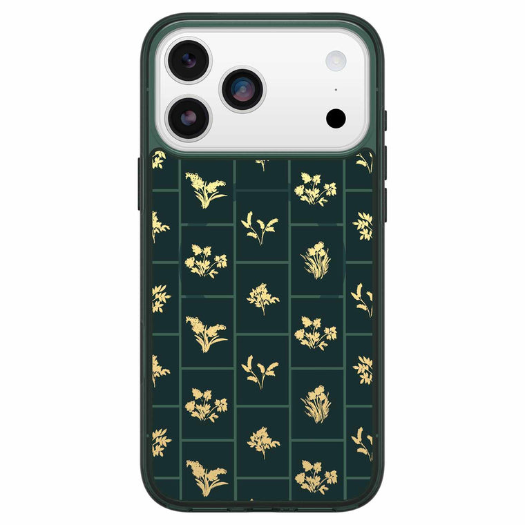 OtterBox Symmetry Clear MagSafe Case w/Camera Control Golden Bloom (Green) for iPhone 17 Pro Max