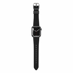 7795600 Symmetry Cactus Leather Watch Band Apple Watch 45/44/42 mm Noir Ash