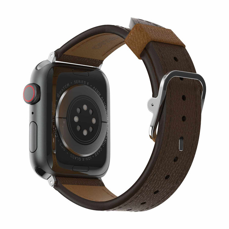 7795602 Symmetry Cactus Leather Watch Band Apple Watch 45/44/42 mm Rich Adobe