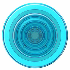 PopSockets PopGrip For MagSafe Round with Adapter Ring Translucent Electric Blue