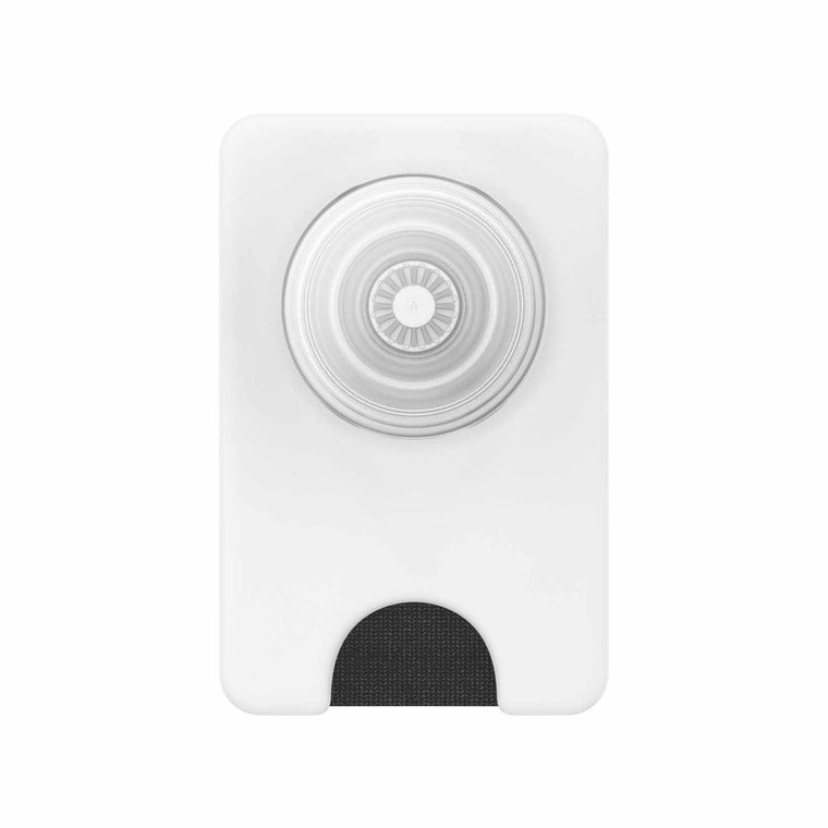PopSockets PopWallet+For MagSafe Round with Adapter Ring White/Clear
