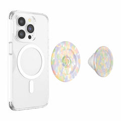 PopSockets PopGrip for MagSafe Round with Adapter Ring Rainbow Glass