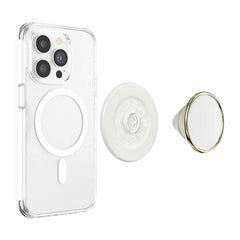 PopSockets PopGrip for MagSafe Round with Adapter Ring Coconut Creme