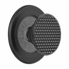 PopSockets PopGrip for MagSafe Round with Adapter Ring Triangle Knurled Black