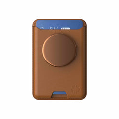 PopSockets Softgoods PopWallet+ for MagSafe with Adapter Cognac