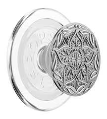 PopSockets PopGrip for MagSafe Round with Adapter Ring Enamel Silver Mandala