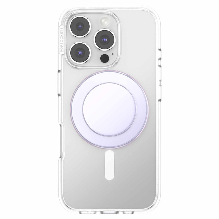 PopSockets PopGrip for MagSafe Round with Adapter Iridescent White