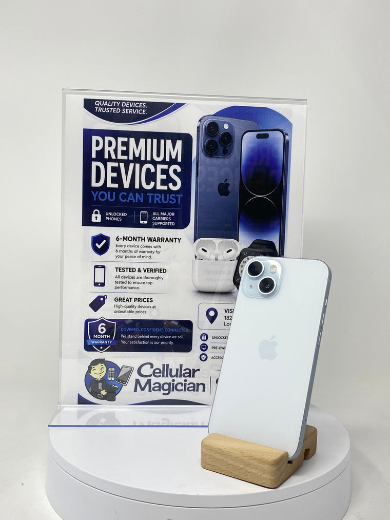 iPhone 15 128GB - Blue - Cellular Magician Certified Pre-Owned