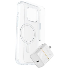 OtterBox Protection+Power Kit (Symmetry Clear MagSafe w/Glass + Wall Charger 30W) Clear for iPhone 16 Pro Max