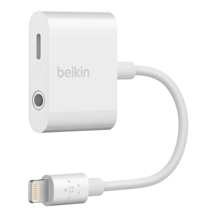 Belkin 3.5mm and Lightning Headphone Adapter White