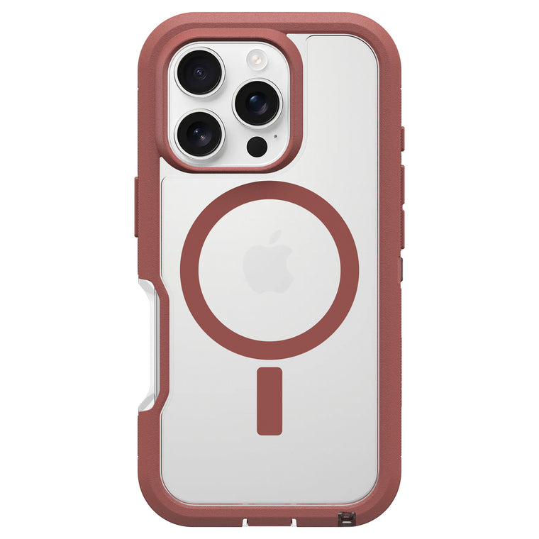 OtterBox Defender XT Clear Pro Brick Red Clear for iPhone 16 Pro