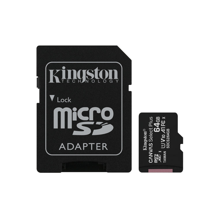 Kingston 64GB microSDXC Canvas Select Plus Class 10 Flash Memory Card SDCS2