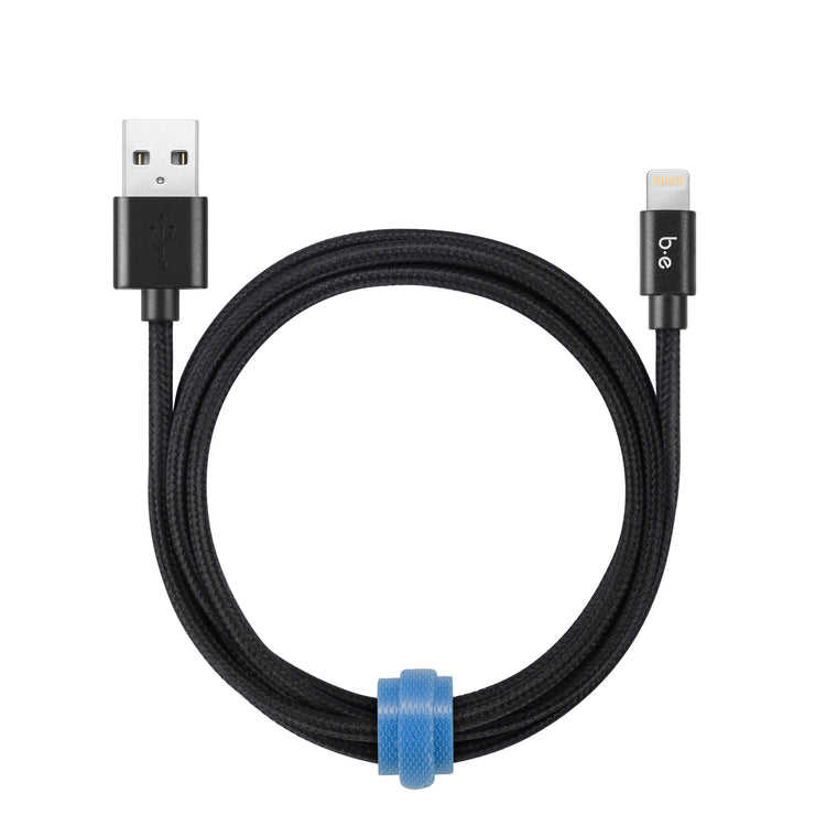 Blu Element Braided Charge/Sync Lightning to USB-A Cable 4ft Black